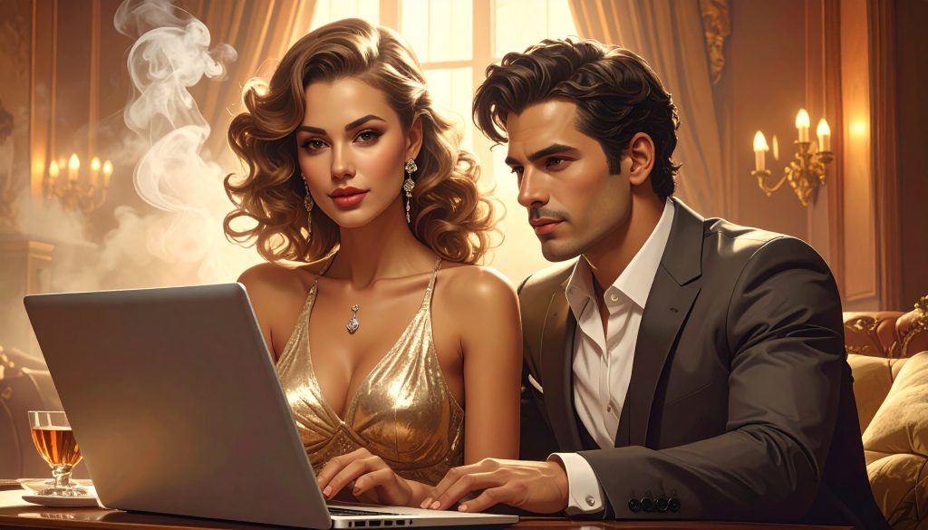 Firefly Luxury Type Man And Woman Smoking With Working Laptop Luxury Background Wide Shot 452136 1024x585